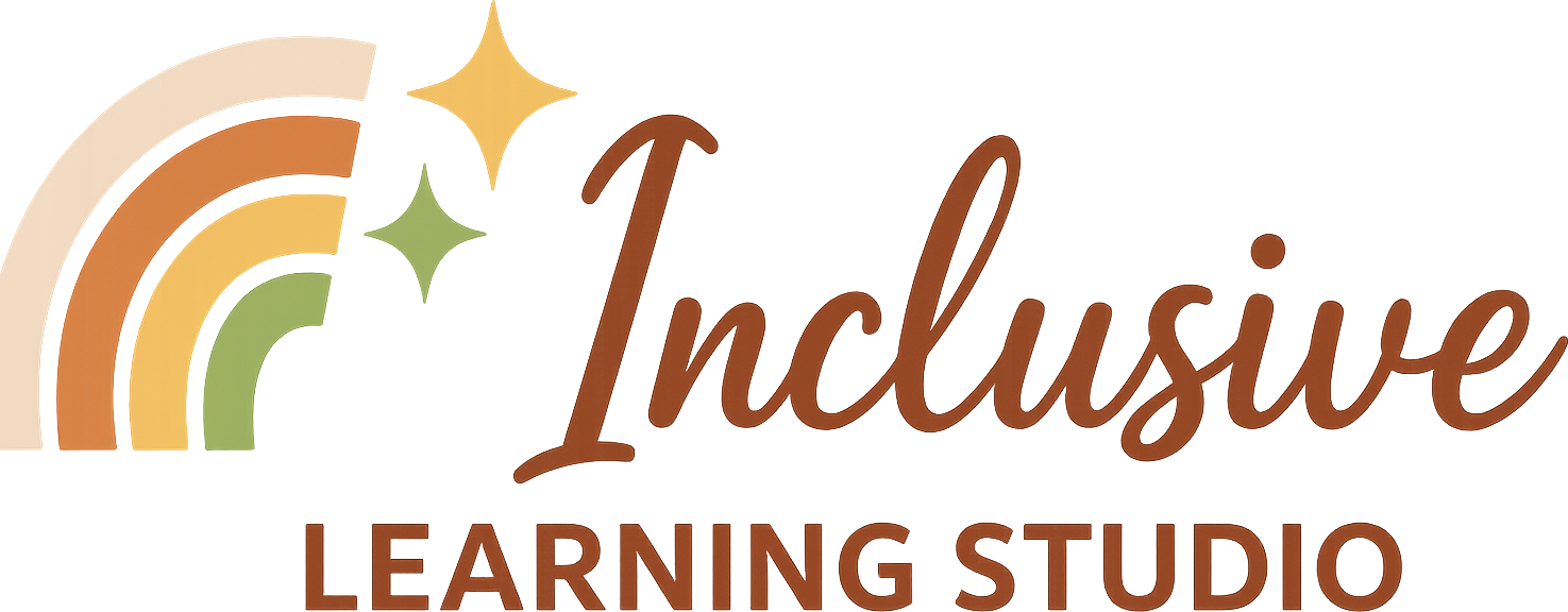 Inclusive Learning Studio logo — earth-toned rainbow and wordmark